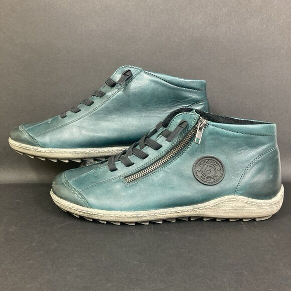 Ramonte Shoes - Remonte Chukka Booties Women's Sz 9.5 (EU 41) Teal Blue Leather 161042646